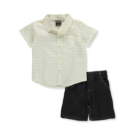 

Quad Seven Boys 2-Piece Dot Shorts Set Outfit - ivory/multi 3t (Toddler)