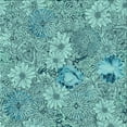 thumbnail image 1 of Ahgly Company Machine Washable Indoor Square Transitional Greenish Blue Green Area Rugs, 6' Square, 1 of 7