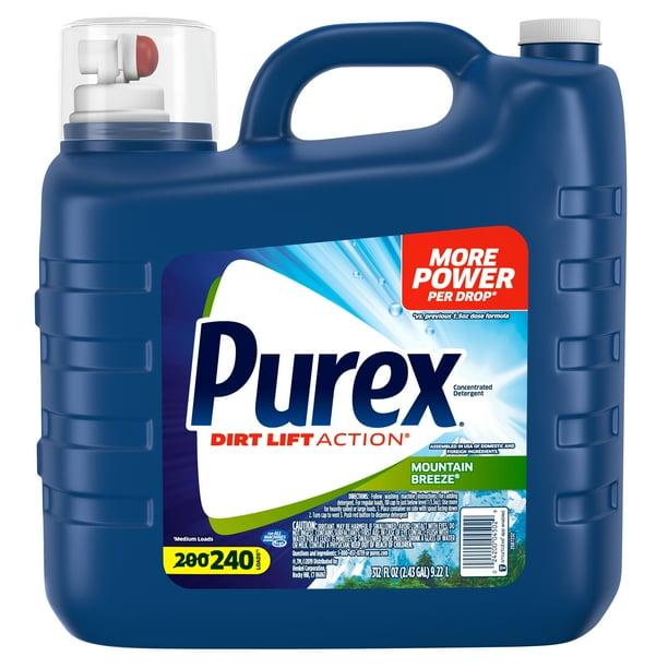 Purex Liquid Laundry Detergent, Mountain Breeze, 312 Fluid Ounces, 240