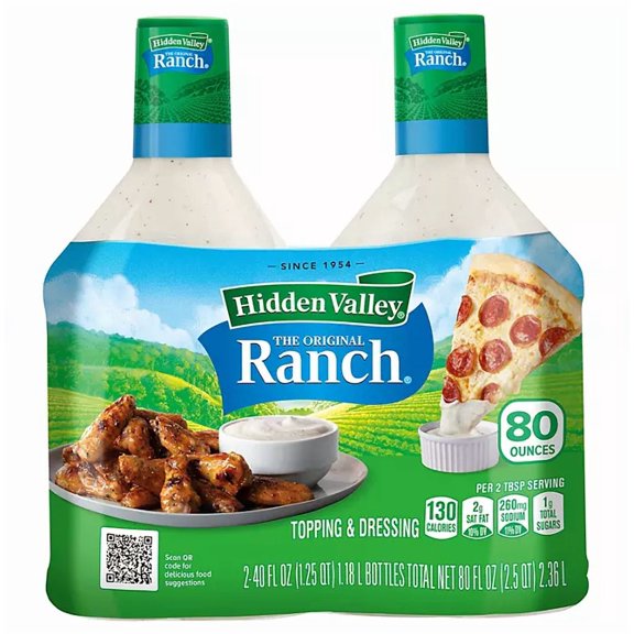 Original Ranch Hidden Valley Original Ranch Homestyle Salad Dressing, Gluten Free, 40 ...