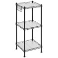 thumbnail image 1 of SONGMICS HOME Étagère de Salle de Bain 3 Niveaux – Rangement pour Espace au-dessus des Toilettes avec Design Extensible, Tablettes Antidérapantes et Crochet, Noir Encre, 1 of 8
