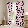 thumbnail image 3 of Manfei Girls Cheetah Print Bow Knot Blackout Curtains Set of 2 (52x84 Each),Vintage Leopard Print Bow Tie Window Curtains for Kids Teens,Luxury Bedroom Decor, 3 of 6