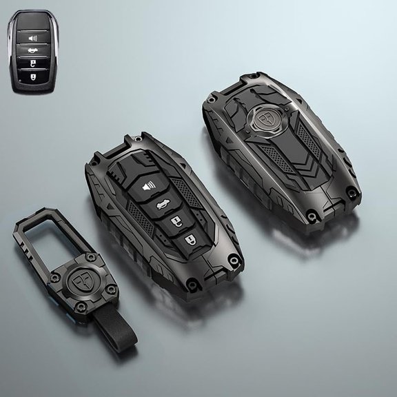 Key Fob Cover Compatible with Toyota Tundra Venza Sequoia Corolla Cross 2022-2025 4 Button Keychain Case Holder Protector,1