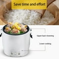 thumbnail image 3 of Wweixi Car Rice Cooker Mini Cooking Tools 24V Multifunctional 1L Electric Heater Dormitory House Food Steamer Appliance Machine 12V/green 12V, 3 of 8