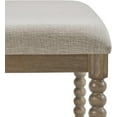 thumbnail image 5 of DUHOME Upholstered Bench for Bedroom End of Bed,48" Bedroom Bench Linen Fabric Ottoman Entryway Bench with Vintage Wood Legs for Living Room, Foyer, Dining Room Cherry/Cream, 5 of 14