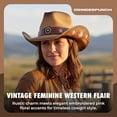 thumbnail image 2 of grinderPUNCH Western Outback Cowboy Hat Straw Classic Western Style, 2 of 6