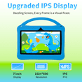 thumbnail image 2 of Veidoo 7 inch Android Tablets for Kids, 2GB RAM, 32GB ROM, iWawa Apps & Parent Controls, Safety Eye Protection Screen, Educational Games, WiFi, Dual Camera, Silicone Case (Blue), 2 of 8
