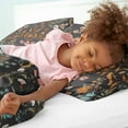 thumbnail image 3 of Sweet Jojo Designs Boho Floral Wildflower Black and Orange Girl Twin Size Sheet Set 3 Piece, 3 of 5