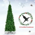 thumbnail image 4 of Costway 7.5ft Pre-Lit Hinged Pencil Christmas Tree 350 White Lights, 4 of 9