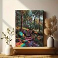 thumbnail image 6 of Abstract Forest Path Canvas Painting，Mystical Nature Decor for Living Room Bedroom Hallway, 6 of 8