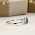 thumbnail image 4 of 14K White Gold Oval Shape Created Emerald Cubic Zirconia Engagement Ring, 4 of 5