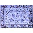 thumbnail image 1 of Ahgly Company Machine Washable Indoor Rectangle Abstract Blue Modern Area Rugs, 4' x 6', 1 of 4