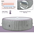 thumbnail image 4 of Portable Inflatable Hot Tub with Built-in Heating System - 264 Gallon Capacity, Massage Jet Home Hot Tub with Dust Cover for Teens and Adults, Wood Grain, 4 of 9
