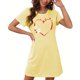 thumbnail image 4 of Camisón corto de mujer, vestido de largo medio con estampado de moda, camisón corto extragrande de mujer, camisón de manga corta con estampado de pecho a la moda, camisón de mujer, 4 of 5