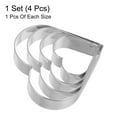 thumbnail image 3 of Uxcell Heart Cookie Cutter Set Assorted Sizes Stainless Steel Valentine's Day Biscuit Baking Pastry Candy Cookie Cutters, 3 of 6