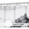 thumbnail image 3 of Black and Grey Misty Pine Forest Shower Curtain, Mountain Foggy Woodland Scenery Tree Shower Curtains for Chic Rustic Bathroom, Modern Waterproof Nature-Themed Decor, 72x72 Inches, 3 of 6