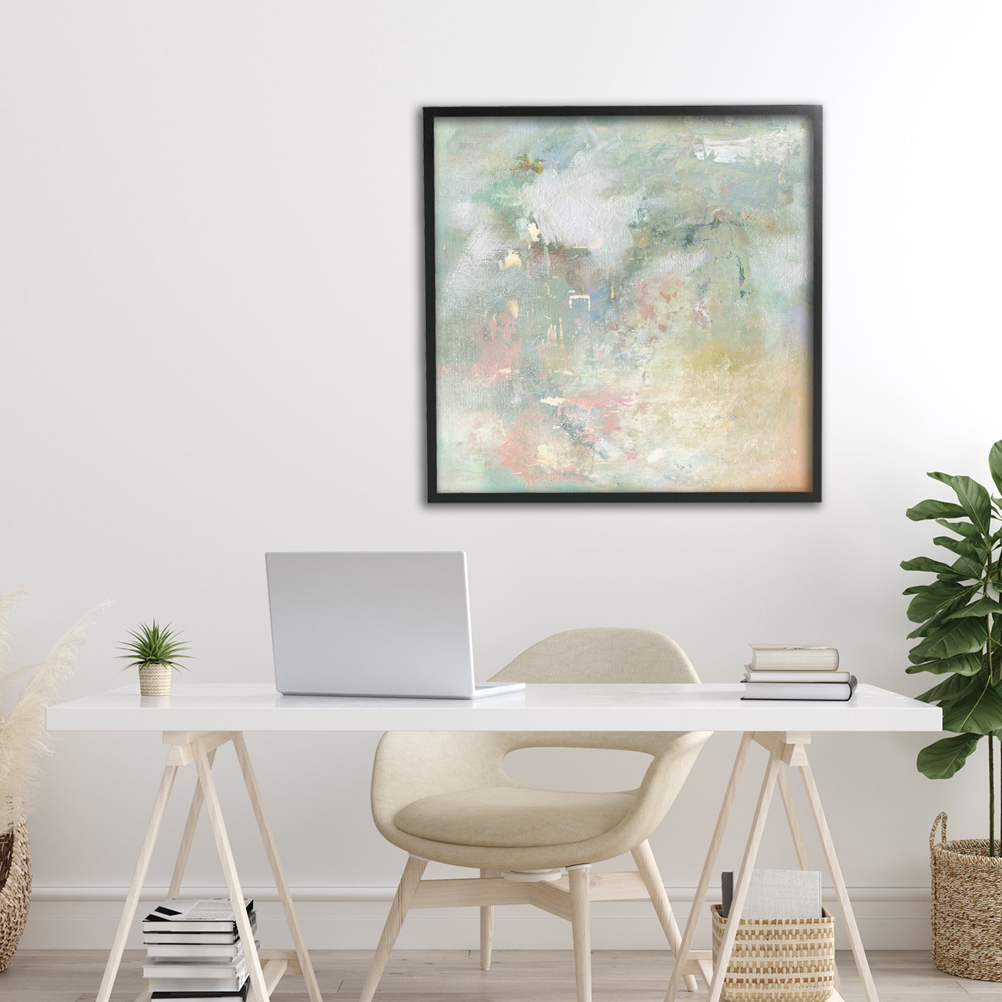 Stupell Industries Ethereal Brushstroke Harmony Black Framed Giclee Art, design by Carol Robinson