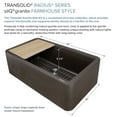 thumbnail image 3 of Transolid RUSSF3319-12 SilQgranite Farmhouse Kitchen Sink in Espresso, 3 of 3