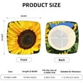 thumbnail image 6 of Square Chair Seat Covers Set of 4, Sunflower Farm Chair Covers with Elastic Ties, Soft Stretch Removable Universal Chair Protector Seat Cushion Slipcovers for Dining Room Kitchen Office, 6 of 6