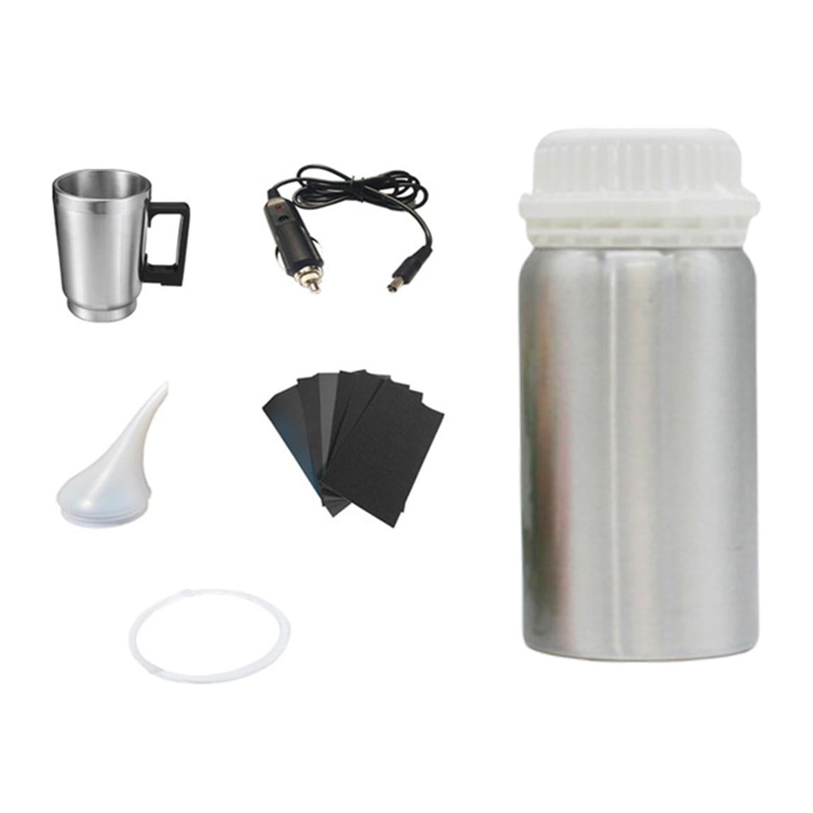 Kit Pro De Restauration De Phares Auto - Tasse à Pulvérisation Chauffante 12V Avec 2 Couvercles