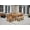 Teak, variant on Better Homes & Gardens Ezra 6-Piece Outdoor HDPE Dining Set with Bench, Black