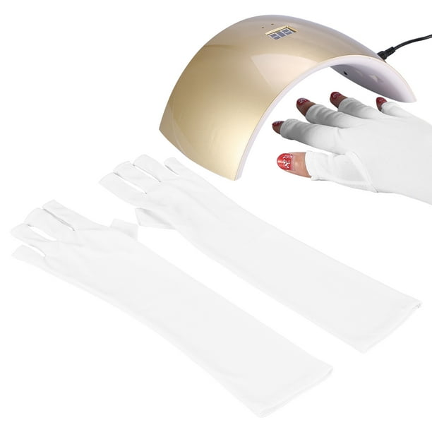 Estink Nail Glove Nail Beauty Glove Uv Glove Anti Uv Glove 1 Pair White Useful Anti Uv Mitt Long Gloves For /Lamp Radiation Protection Manicure