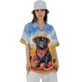 thumbnail image 4 of Vintage Pug Says Hello Mother's Day Summer Sunflower Field Hawaiian Shirt Breathable Summer Unisex Merch Dog Lover Gifts - 12005, 4 of 6