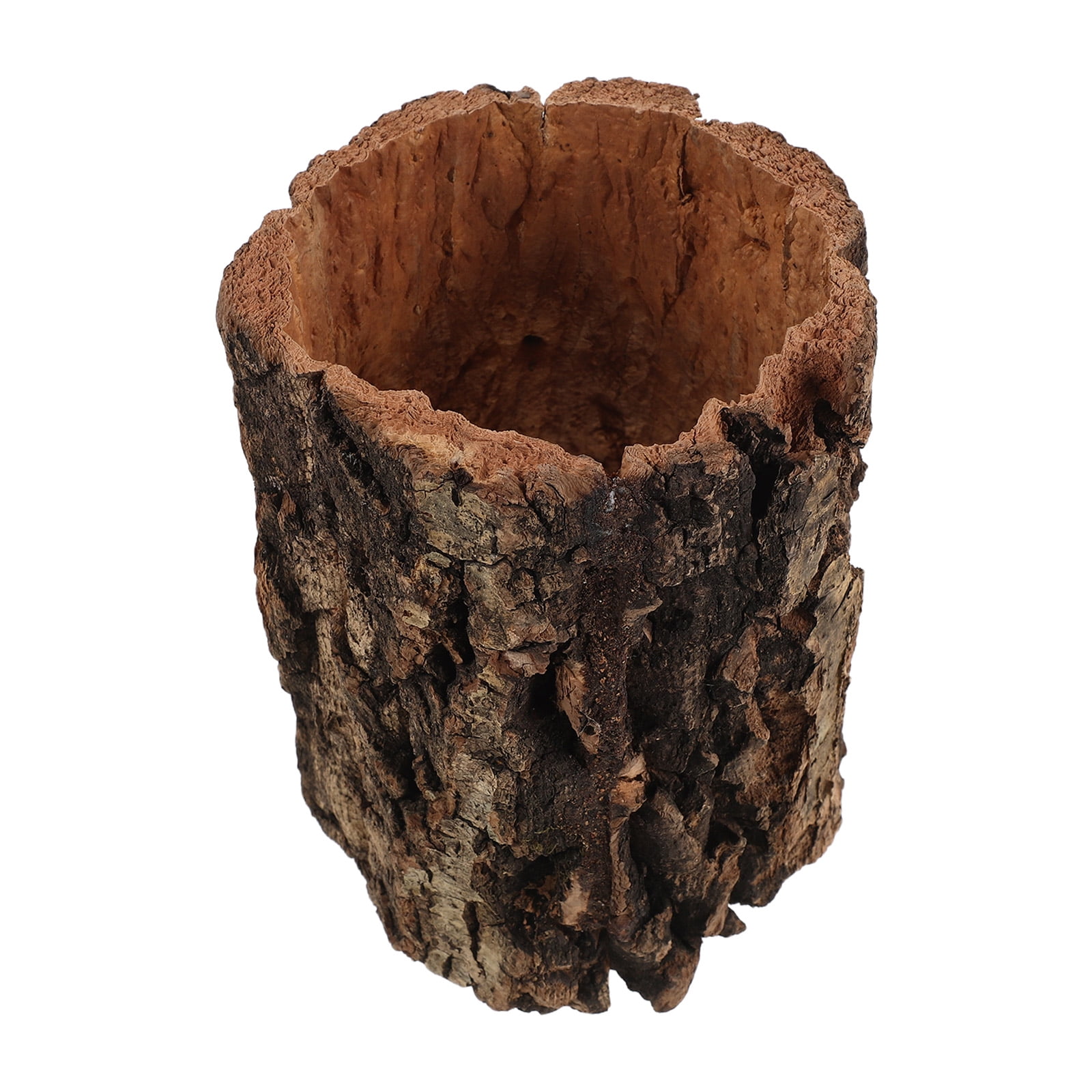 MOKKHNB Wooden Reptile Hide Cave Log for Gecko and Lizard Rainforest Terrarium Decor