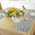 thumbnail image 4 of Ambesonne Grey Place Mats Set of 4, Retro Minimalist Pattern, Standard Size, Charcoal Grey, 4 of 6