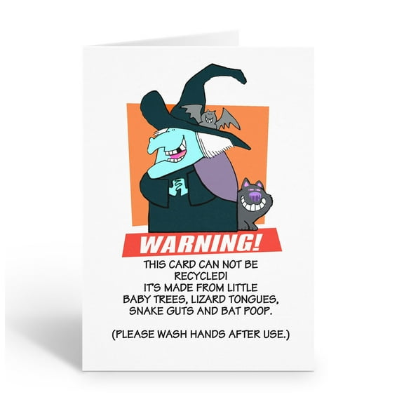 Funny Witch Halloween Greeting Card - 12 Cards with Envelopes - Halloween - 1835