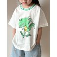 thumbnail image 1 of Camiseta de manga corta para niños de 1 a 10 años, camisetas de algodón de verano para niñas, camisetas holgadas con estampado de dinosaurio de dibujos animados, ropa para niños, 1 of 6