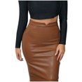 thumbnail image 2 of Njoeus Shorts Skirt Shorts Skirt Women'S Classic Solid High Waist Faux Leather A-Line Mini Pencil Skirt Mini Skirts For Women, 2 of 8