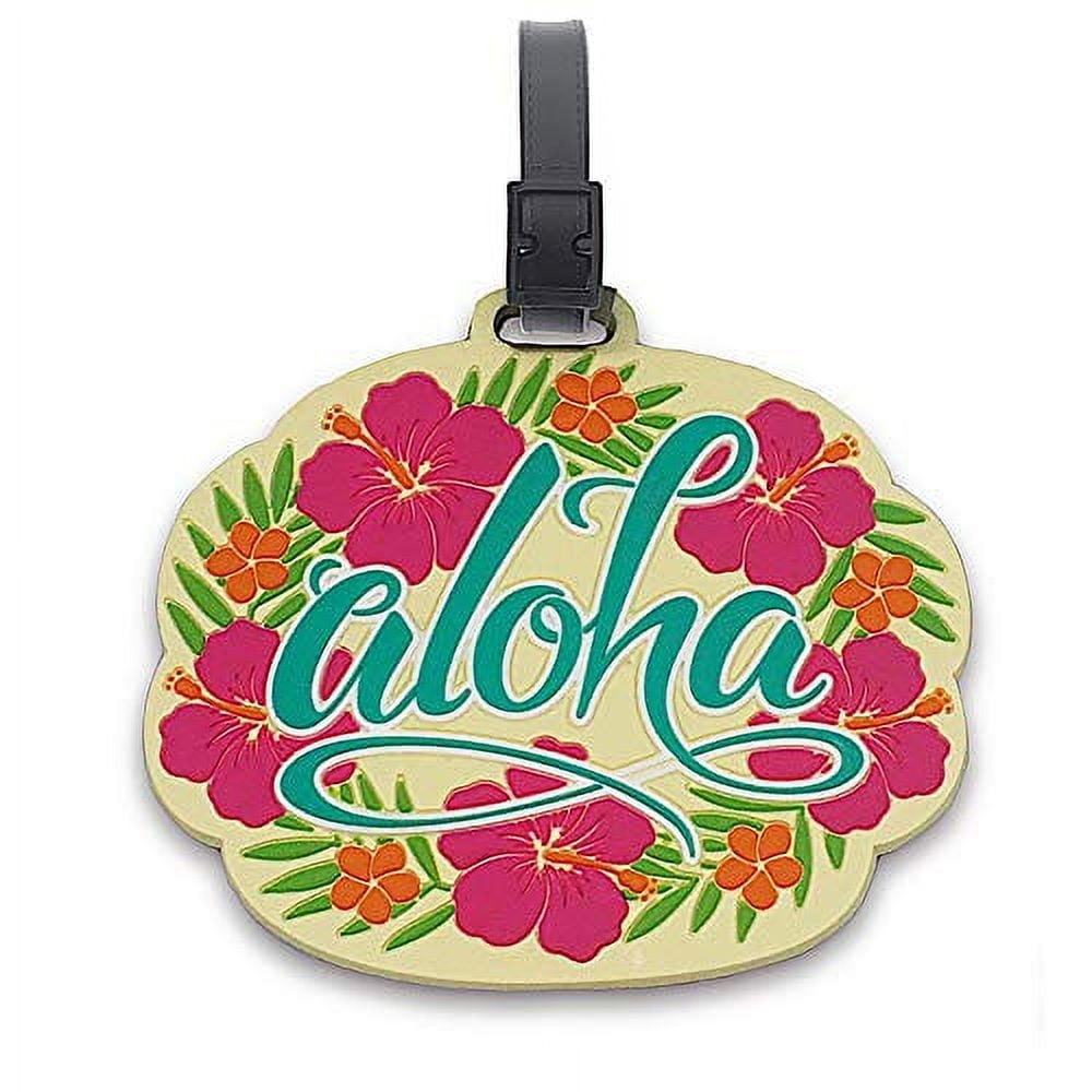 Island Heritage Hawaii Luggage Tag Aloha Floral