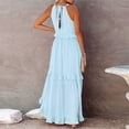 thumbnail image 6 of WILLBEST Summer Dresses Long Summer Dresses for Women 2024 Sleeveless Maxi Dress Casual Flowy Ruffle Trendy Dress, 6 of 8