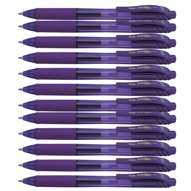 Pen Pentel Energel-x, gel líquido retráctil, 0,7 mm, tinta violeta