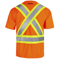 thumbnail image 3 of JORESTECH Hi-Vis X-Back, Short-Sleeved, Two-Toned Work Safety T-Shirt, TS-14 (Orange, L), 3 of 9
