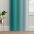 Yakamok Teal Ombre Blackout Curtains For Bedroom Room Darkening