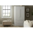 thumbnail image 3 of Armoire penderie avec portes et tiroir, fini Blanc solide, collection Acapella de Meubles South Shore, 3 of 13