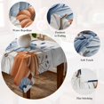 thumbnail image 5 of Blue Thanksgiving Fall Table Cloth Waterproof Tablecloths, Blue Pumpkin Eucalyptus Wood Grain Tablecloth Dining Table Cover for Kitchen Party Tabletop Outdoor, Square Tablecloth 60x60 Inch, 5 of 9