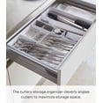 thumbnail image 2 of Yamazaki Home Cutlery Organizer - Three Styles, White, ABS Plastic, Expandable I, Adjustable, Expandable, No Assembly, 2 of 7