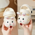 thumbnail image 2 of Gyexs Cute Slippers Kids Clogs for Girls 6-7 Years Bunny Summer Shower Slippers Antiskidding Beach Shoes Soft Durable Bathing Shoes White, 2 of 4