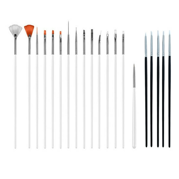 Nail Art Brush Kit Professional Silicone Dotting Pen Manicure Brush Set 20PCS/SET