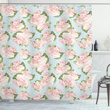 Ambesonne Shabby Flora Shower Curtain, English Garden Plant, 69"Wx75"L, Multicolor