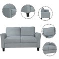 thumbnail image 3 of Hassch Double Seat Sofa Love Seat Fabric Double Divan for Living Room Home Relax Max 600lbs, Gray (Not Included the Pillow), 3 of 10