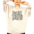 thumbnail image 2 of Bulldogs Camo Coquette Bow Sweatshirt for Women & Teens School Spirit Game Day Crewneck Sand Sweatshirt Large, 2 of 7