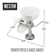 Weston Metal Tomato Press and Sauce Maker, Metal Tomato Strainer with 1 Gallon Hopper