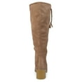 thumbnail image 4 of Journee Womens Sanora Wide Calf Stacked Heel Riding Boots, 4 of 10