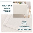 thumbnail image 5 of Turquoize FantasDecor Waterproof Washable Square Tablecloth Linen Texture Table Clothes for Dining Room and Outdoor (54" X 54",Heather Ivory), 5 of 7