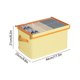 thumbnail image 3 of Caja de almacenamiento para ropa con tapa Organizador plegable de tela Contenedor de ropa blanca Beige gris 44x25x21cm para armario Armario Estantería Mantas Juguetes, 3 of 6