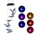 thumbnail image 2 of Carillones de viento, carillones de viento de pájaro cardenal, luz de timbre con energía solar, carillones de viento para la pérdida del amor, decoración de colibrí para patio, terraza, jardín,, 2 of 5